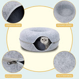 Cama Tunel Rascador Para Gatos Dona De Fieltro Suave 40 Cm