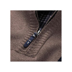 Buzo Hilo Hombre Marron Con Bolsillo