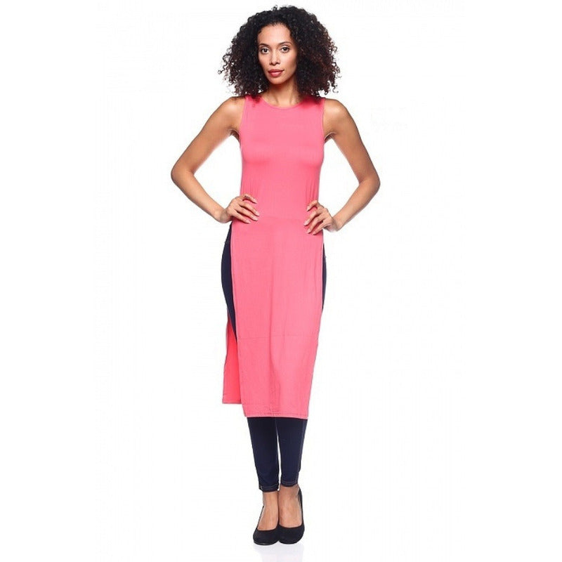 Remera larga Capella - Coral