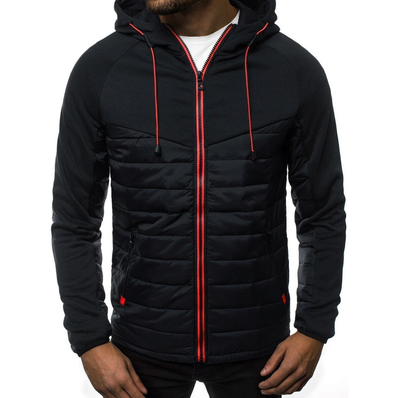 Campera hombre deportiva nylon y algodon