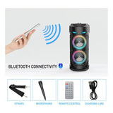 Parlante Inalambrico 2 Bocinas Led Con Bluetooth Microfono