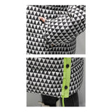 Campera Parka Dama Nylon Cuadritos Fluo