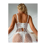 Conjunto Encaje Babydoll Lencería Sexy Tanga Corazones