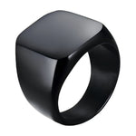 Anillo Hombre Cuadrado Negro