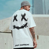 Remera Hombre Manga Corta Over Size Shit Happens