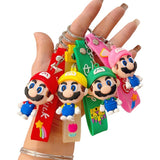 Llavero Anime Super Mario Bross 3d Goma Correa X3