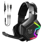 Auriculares Gamer Onikuma K10 Pro Negro Con Luz  Rgb