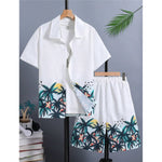 Conjunto Casual Hombre Short Y Camisa Hawai