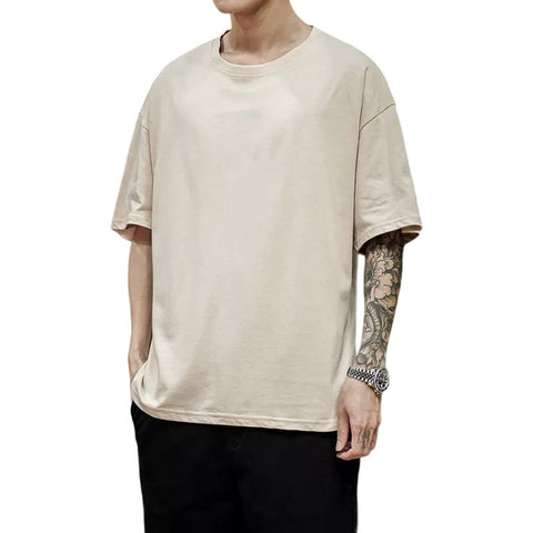 Remera Oversize Hombre Manga Corta Oversize Liso