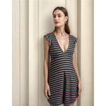 Vestido  Dama Corto Verano Rayitas Excelente Calidad