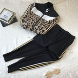 Conjunto Pantalon Y Campera Hilo Animal Print Divino Dama