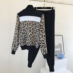 Conjunto Pantalon Y Campera Hilo Animal Print Divino Dama