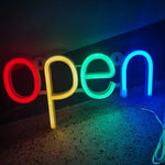 Luces Cartel Open Rgb Para Pared