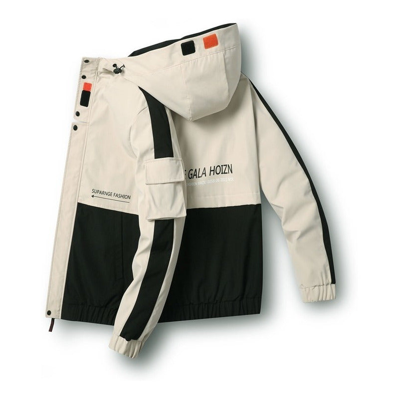 Campera hombre liviana nylon Combinada