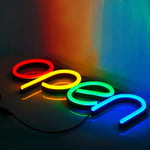 Luces Cartel Open Rgb Para Pared
