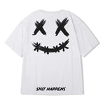 Remera Hombre Manga Corta Over Size Shit Happens