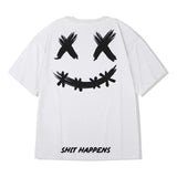 Remera Hombre Manga Corta Over Size Shit Happens