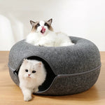 Cama Tunel Rascador Para Gatos Dona De Fieltro Suave 40 Cm