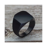 Anillo Hombre Cuadrado Negro