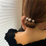 Broche Pinza Para El Pelo Moño Mujer Perla