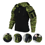 Buzo Hombre Militar Swat Camuflado Negro Brazo Impermeable