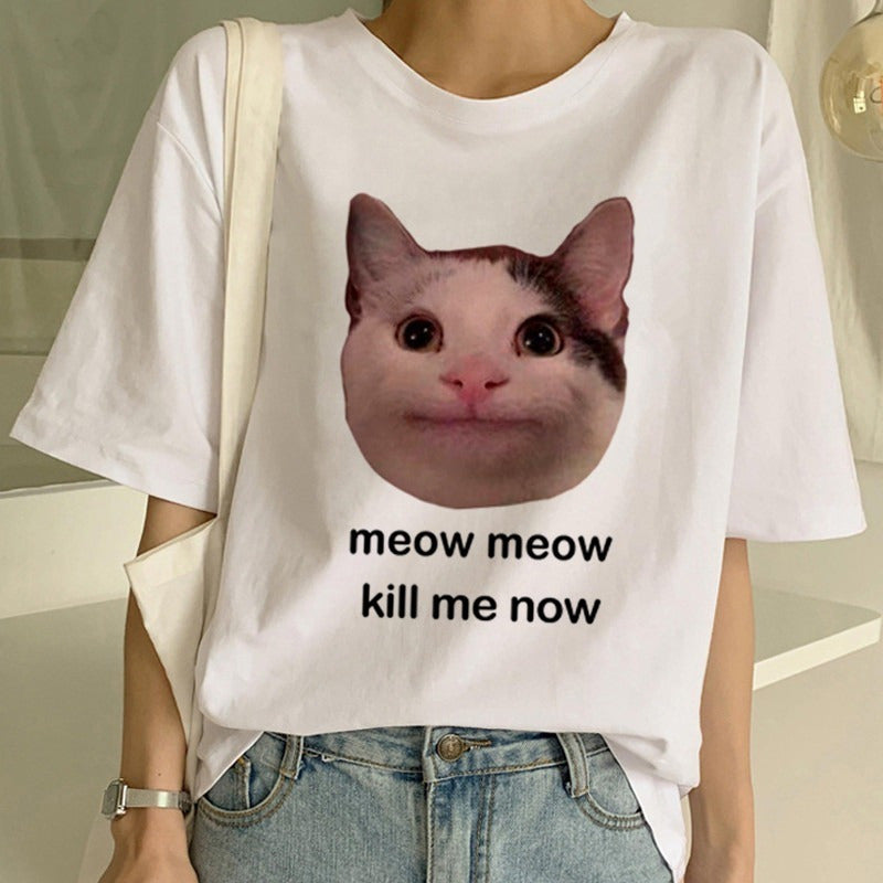 Remera mujer Emoji gato