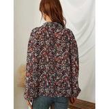 Camisa Con Botones Y Estampado Floral, Blusa Informal