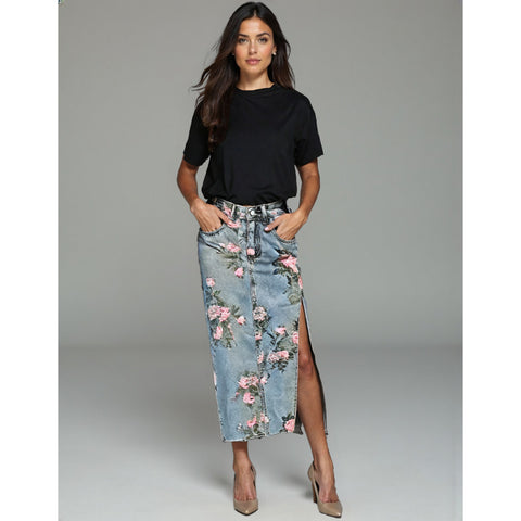 Pollera Dama Verano Casual Jean
