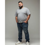Remera Hombre Plus Size Lisas Cuello Redondo Manga Corta