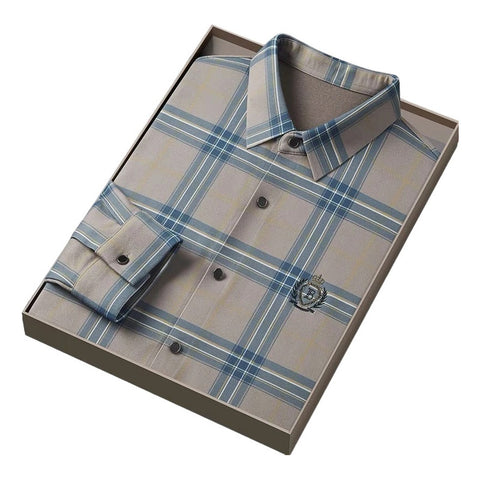 Camisa Hombre Manga Larga Cuadros