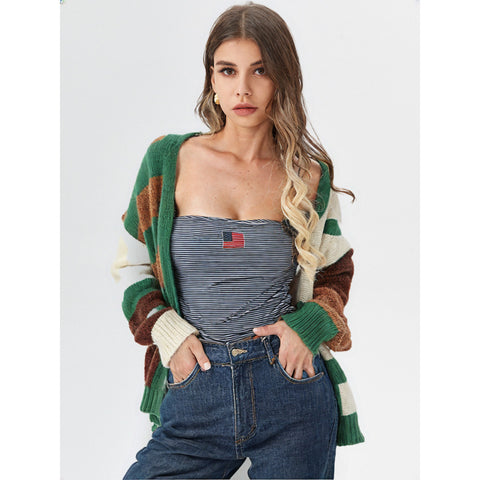 Remera Dama Excelente Calidad Verano Top Rayado