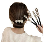 Broche Pinza Para El Pelo Moño Mujer Perla
