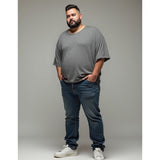 Remera Hombre Plus Size Lisas Cuello Redondo Manga Corta