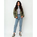 Campera Dama California Corta Nylon Inflada