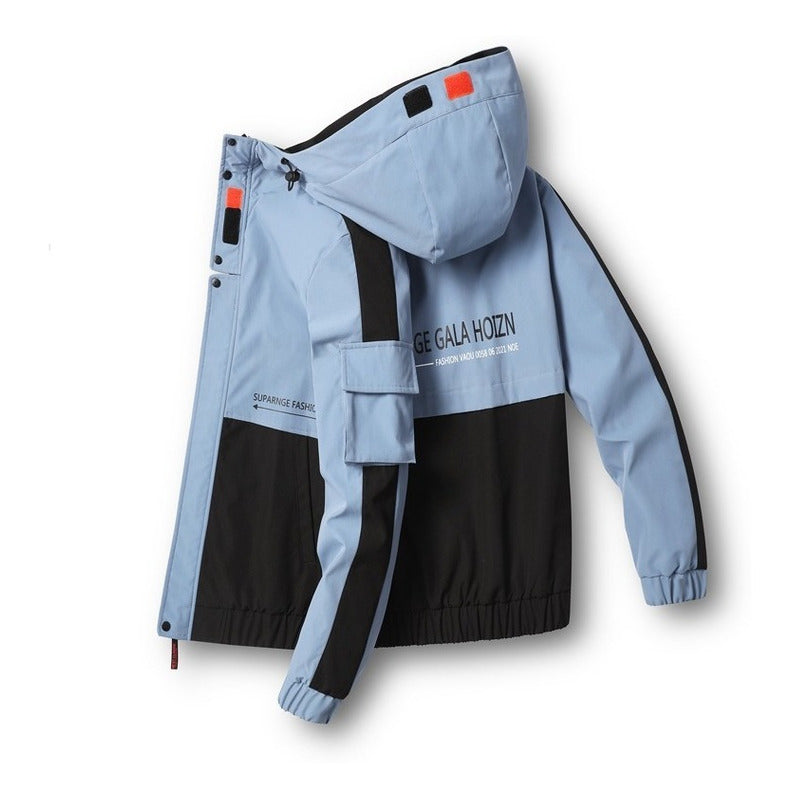 Campera hombre liviana nylon Combinada