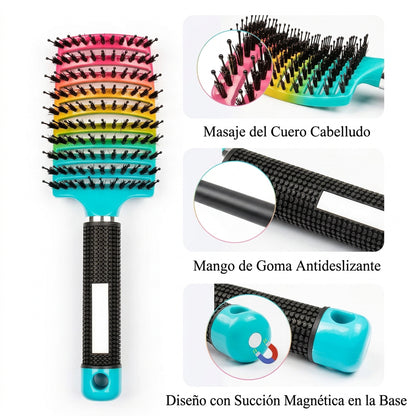 Detangling Hair Brush Women Bristle&Nylon Scalp Massage Comb Anti Static Wet Curly Hair Comb Hairdressing Combs Styling Tools