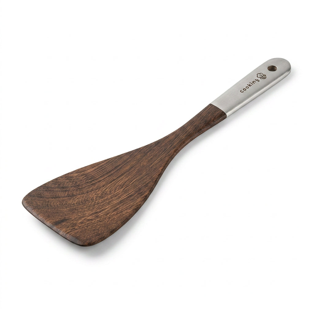 Espátula de Madera Ébano Antiadherentes. Resistente al calor, ideal para saltear