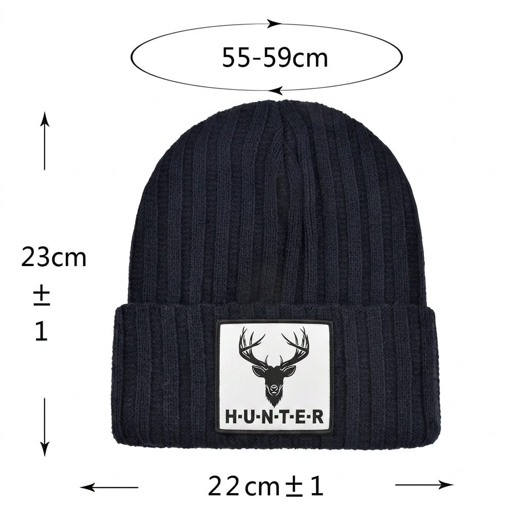 Gorro Beanie SM Tejido Con Parche Urbano