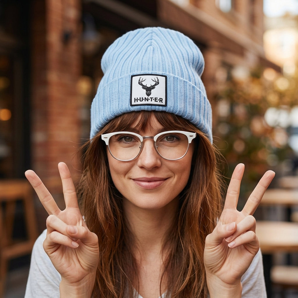 Gorro Beanie SM Tejido Con Parche Urbano