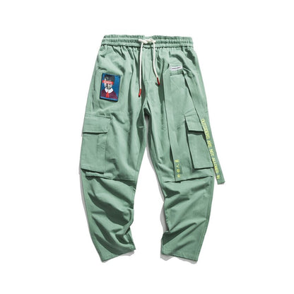 Pantalon hombre trap correas