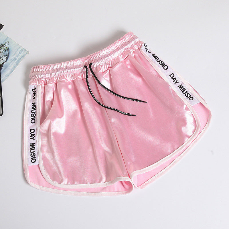 Short dama saten deportivo - Rosa