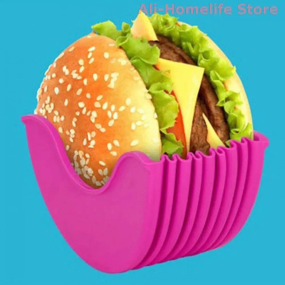 Soporte de silicona para comer hamburguesas