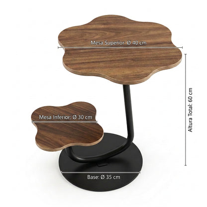 Mesa De Centro Nórdica Redonda Minimalista Para Sala
