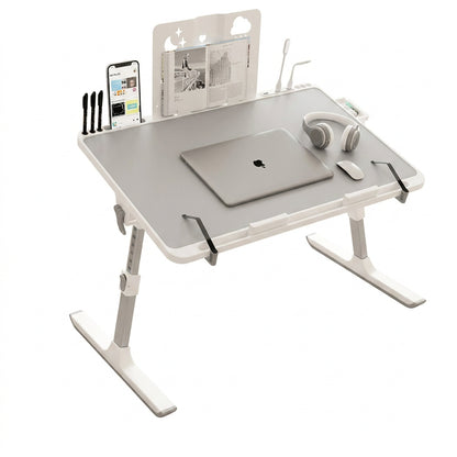 Mesa Plegable Elevable + ventilador + led  y Soporte.  - White 1