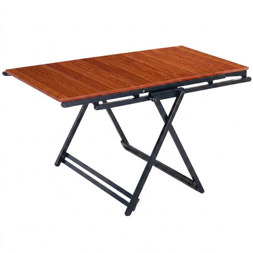 Mesa y Estantanteria Plegable madera Metal Multifunción