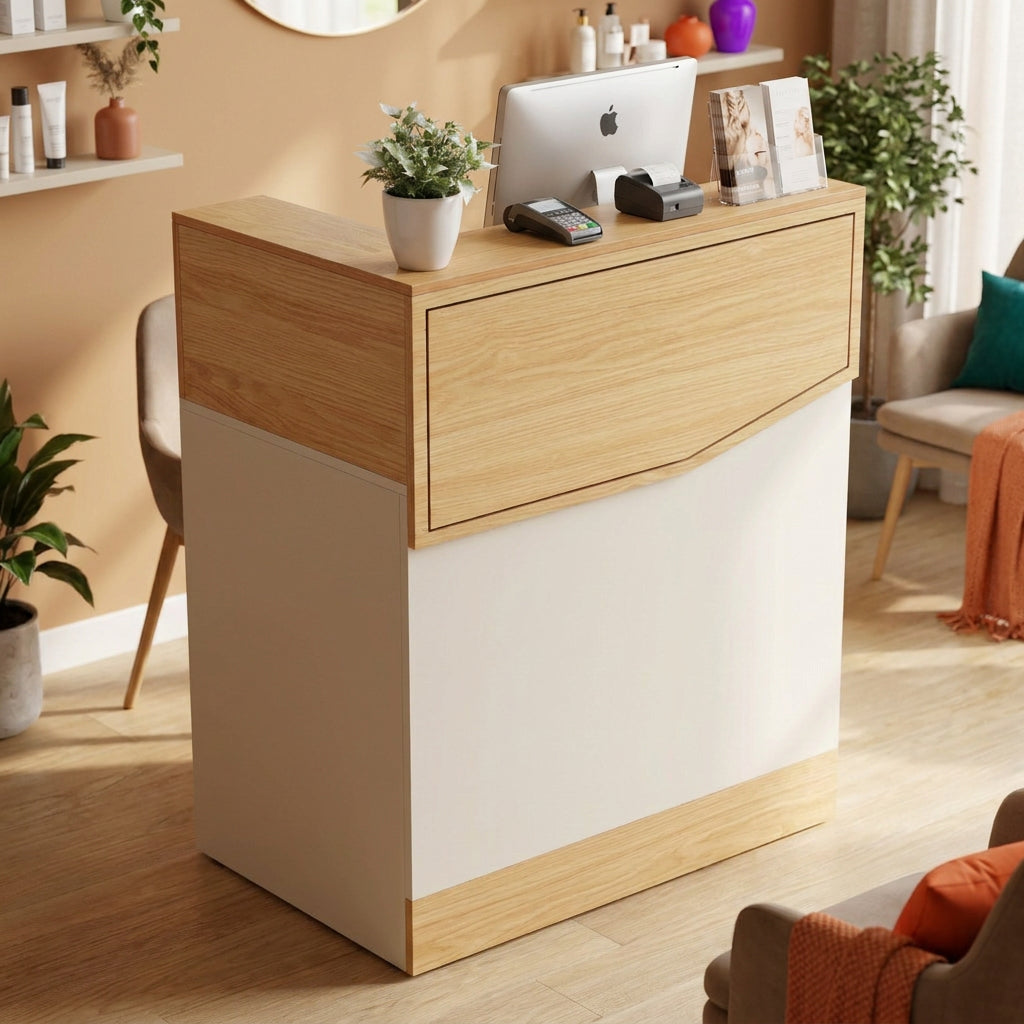 Mostrador De Recepción Nórdico Para Tiendas Y Salones De Belleza