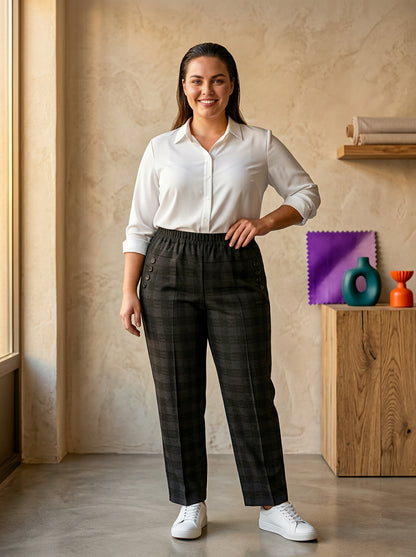 Pantalón Mujer Tallas Grandes  Cintura Alta