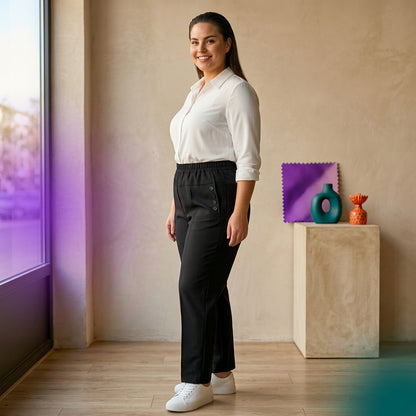 Pantalón Mujer Tallas Grandes  Cintura Alta