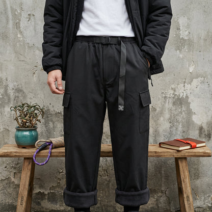 Pantalon Cargo con correa forrado por dentro 