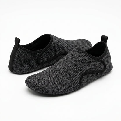 Pantuflas de hombre para interior, casuales, con cordones y velcro, cálidas y cómodas para el hogar.